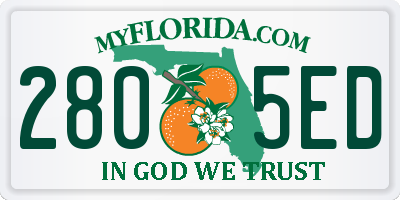 FL license plate 2805ED