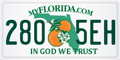 FL license plate 2805EH