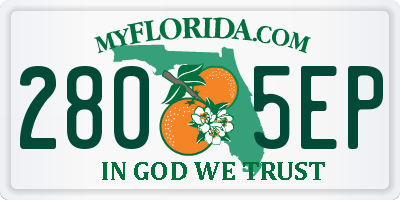 FL license plate 2805EP