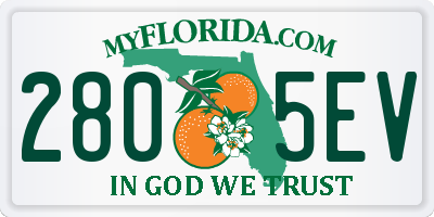 FL license plate 2805EV