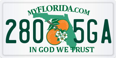 FL license plate 2805GA