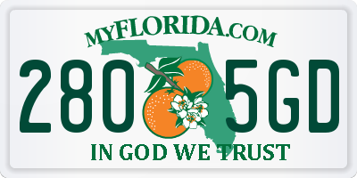 FL license plate 2805GD