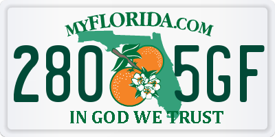 FL license plate 2805GF