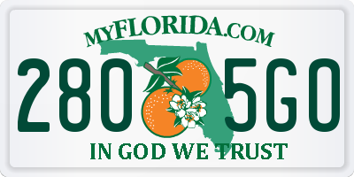 FL license plate 2805GO