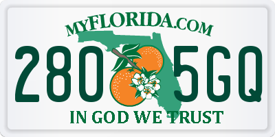 FL license plate 2805GQ