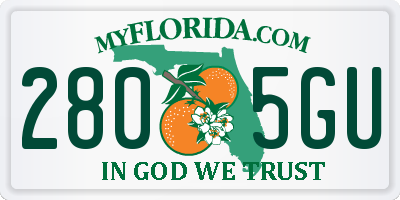 FL license plate 2805GU