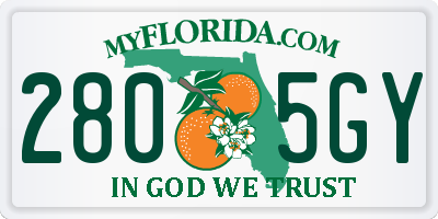 FL license plate 2805GY