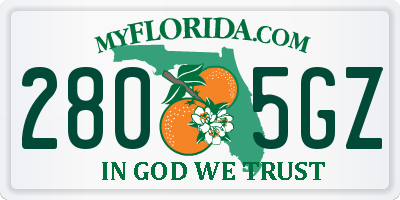 FL license plate 2805GZ