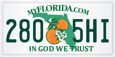 FL license plate 2805HI
