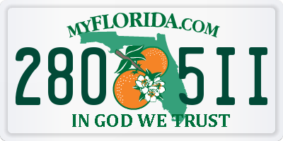 FL license plate 2805II