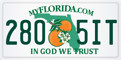 FL license plate 2805IT