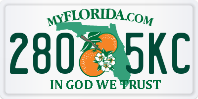 FL license plate 2805KC