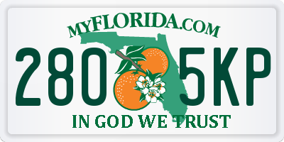 FL license plate 2805KP