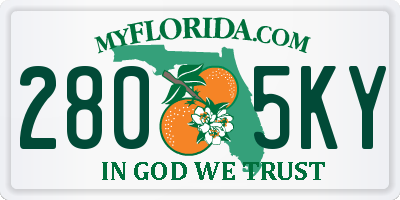 FL license plate 2805KY