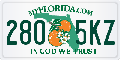 FL license plate 2805KZ