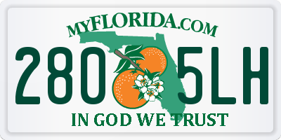 FL license plate 2805LH