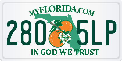 FL license plate 2805LP