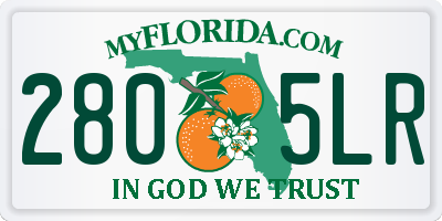 FL license plate 2805LR