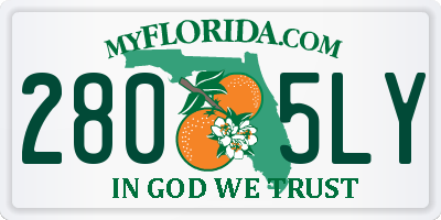 FL license plate 2805LY