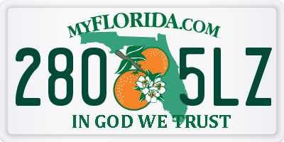 FL license plate 2805LZ