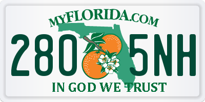 FL license plate 2805NH