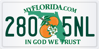 FL license plate 2805NL