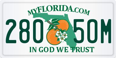 FL license plate 2805OM