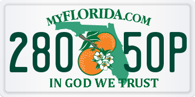 FL license plate 2805OP