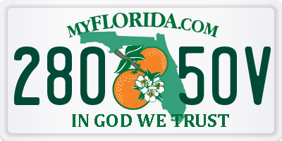 FL license plate 2805OV