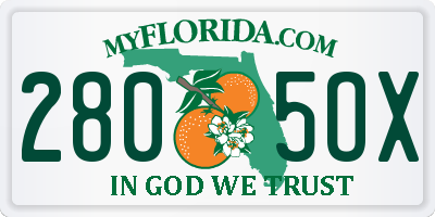 FL license plate 2805OX