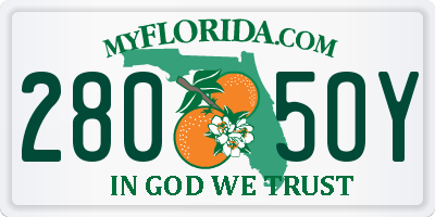 FL license plate 2805OY