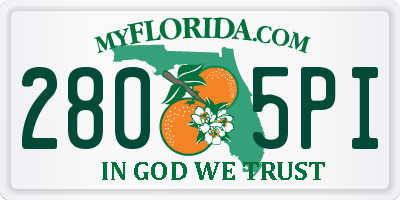 FL license plate 2805PI