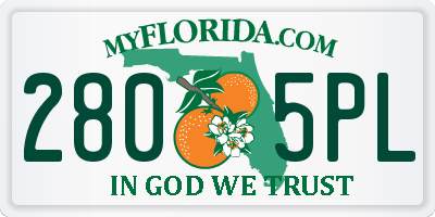 FL license plate 2805PL