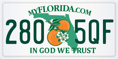 FL license plate 2805QF