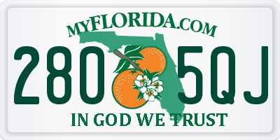 FL license plate 2805QJ