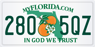 FL license plate 2805QZ