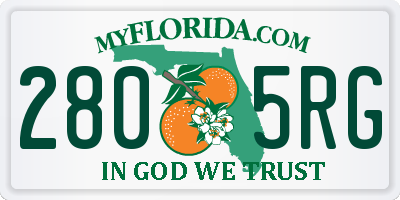 FL license plate 2805RG