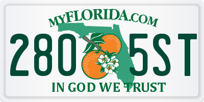 FL license plate 2805ST