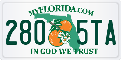 FL license plate 2805TA