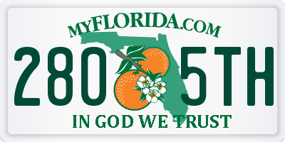 FL license plate 2805TH