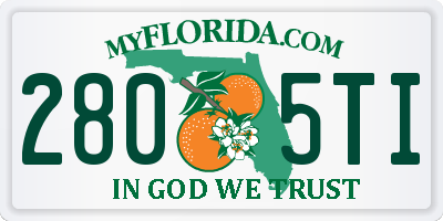 FL license plate 2805TI