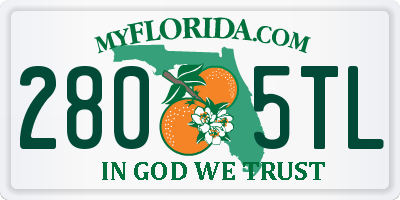 FL license plate 2805TL