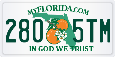 FL license plate 2805TM