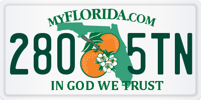 FL license plate 2805TN