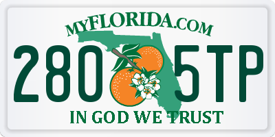 FL license plate 2805TP
