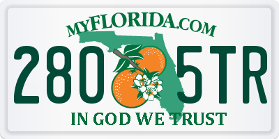 FL license plate 2805TR