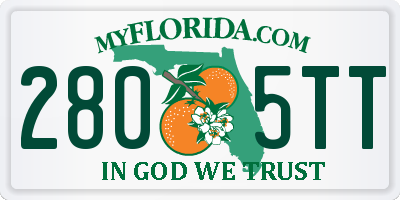 FL license plate 2805TT
