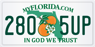 FL license plate 2805UP