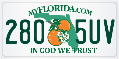 FL license plate 2805UV