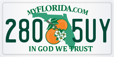 FL license plate 2805UY